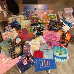 Bundle of assorted gift bags